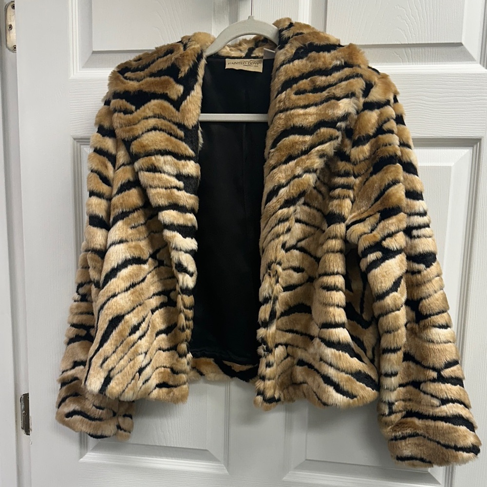 Striped Tan and Black Tiger Jacket